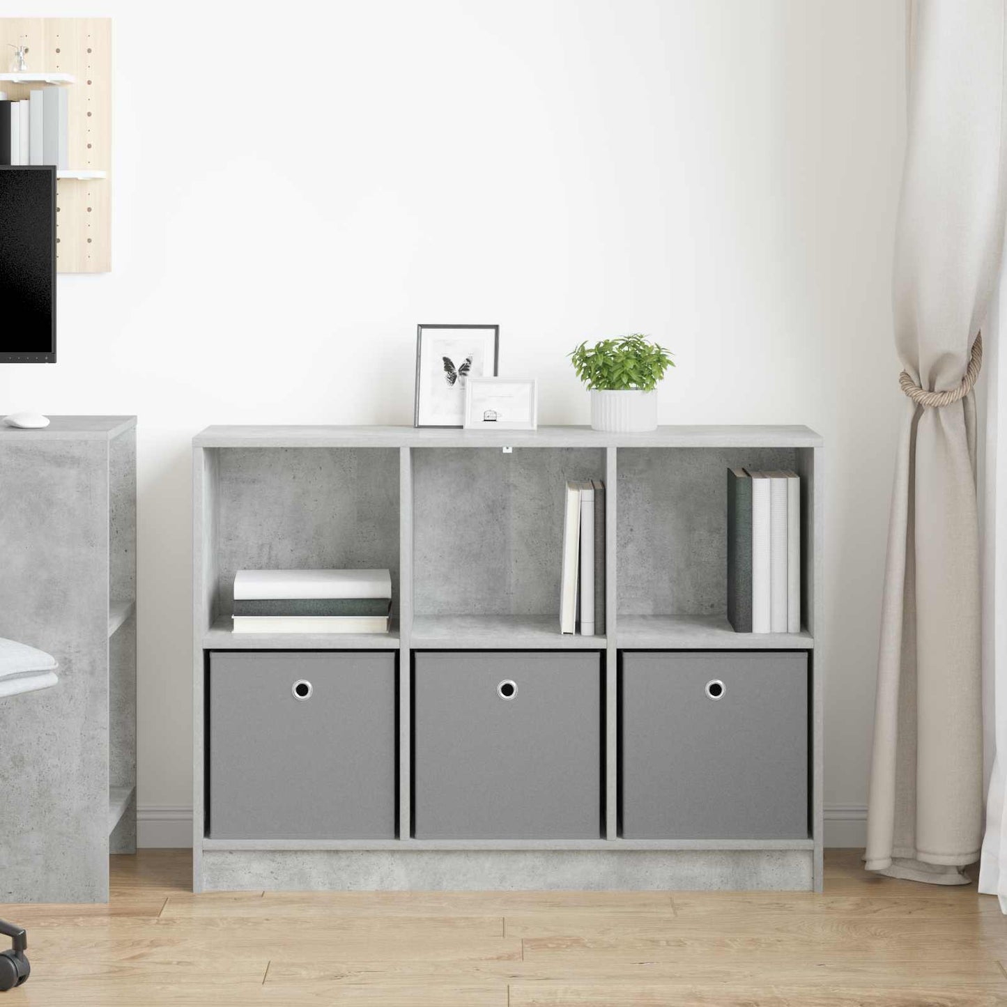 Sideboard med skuffe Beton Grå 102 x 32 x 73,5 cm