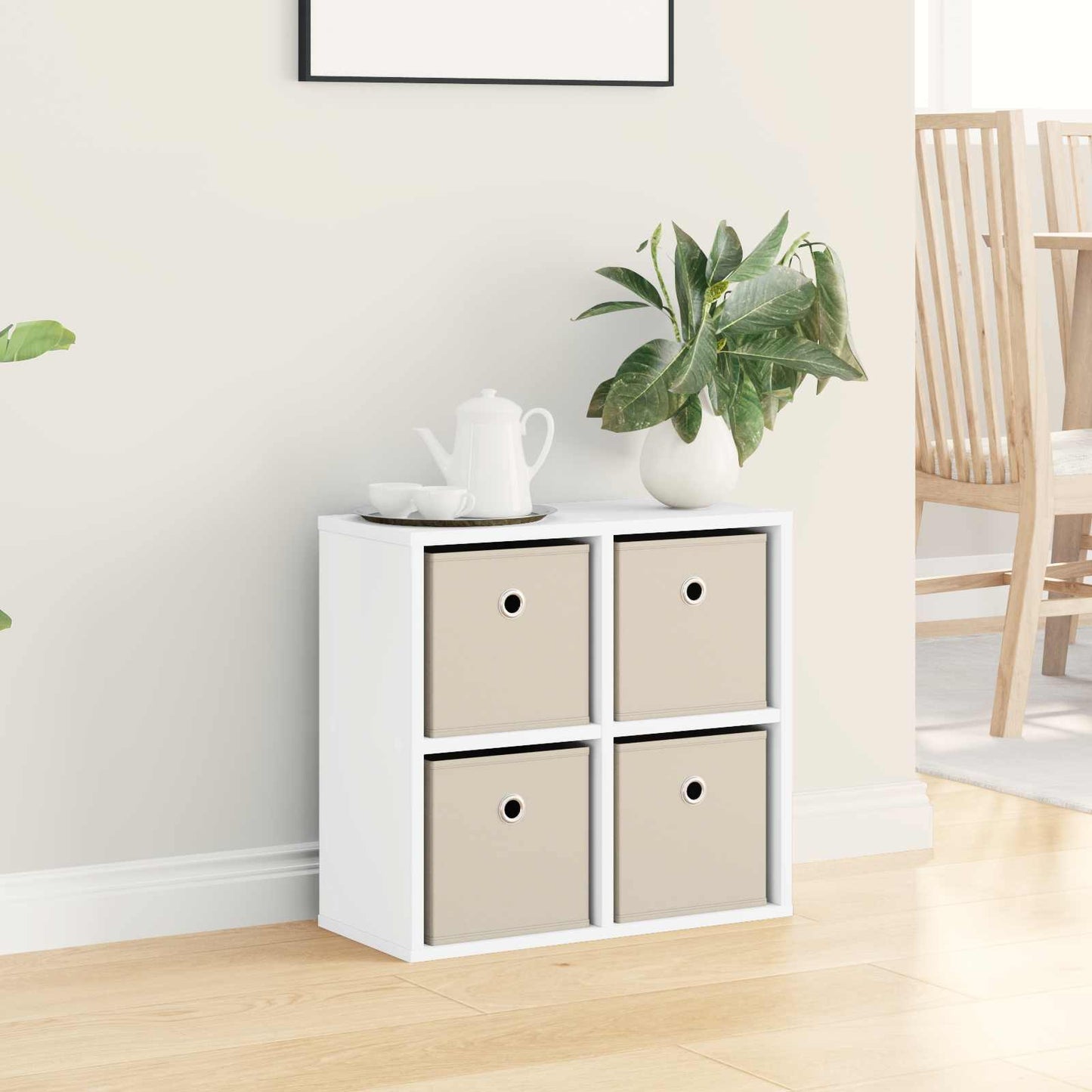Sideboard med skuffe Hvid 49,5 x 22 x 47 cm