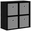 Sideboard med skuffe Sort eg 49,5 x 22 x 47 cm