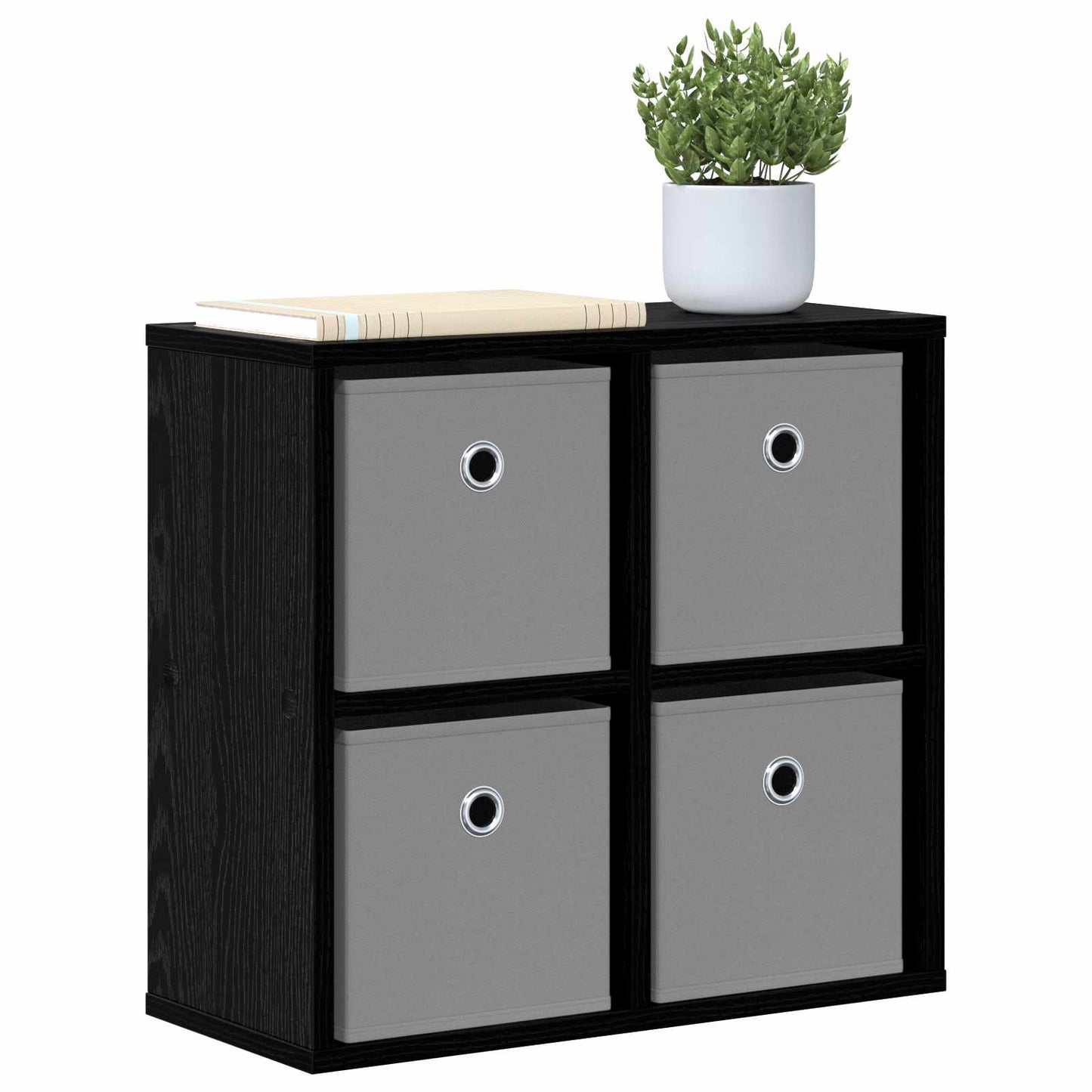 Sideboard med skuffe Sort eg 49,5 x 22 x 47 cm