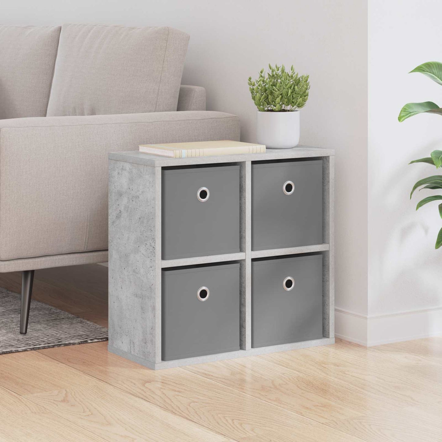 Sideboard med skuffe Beton Grå 49,5 x 22 x 47 cm