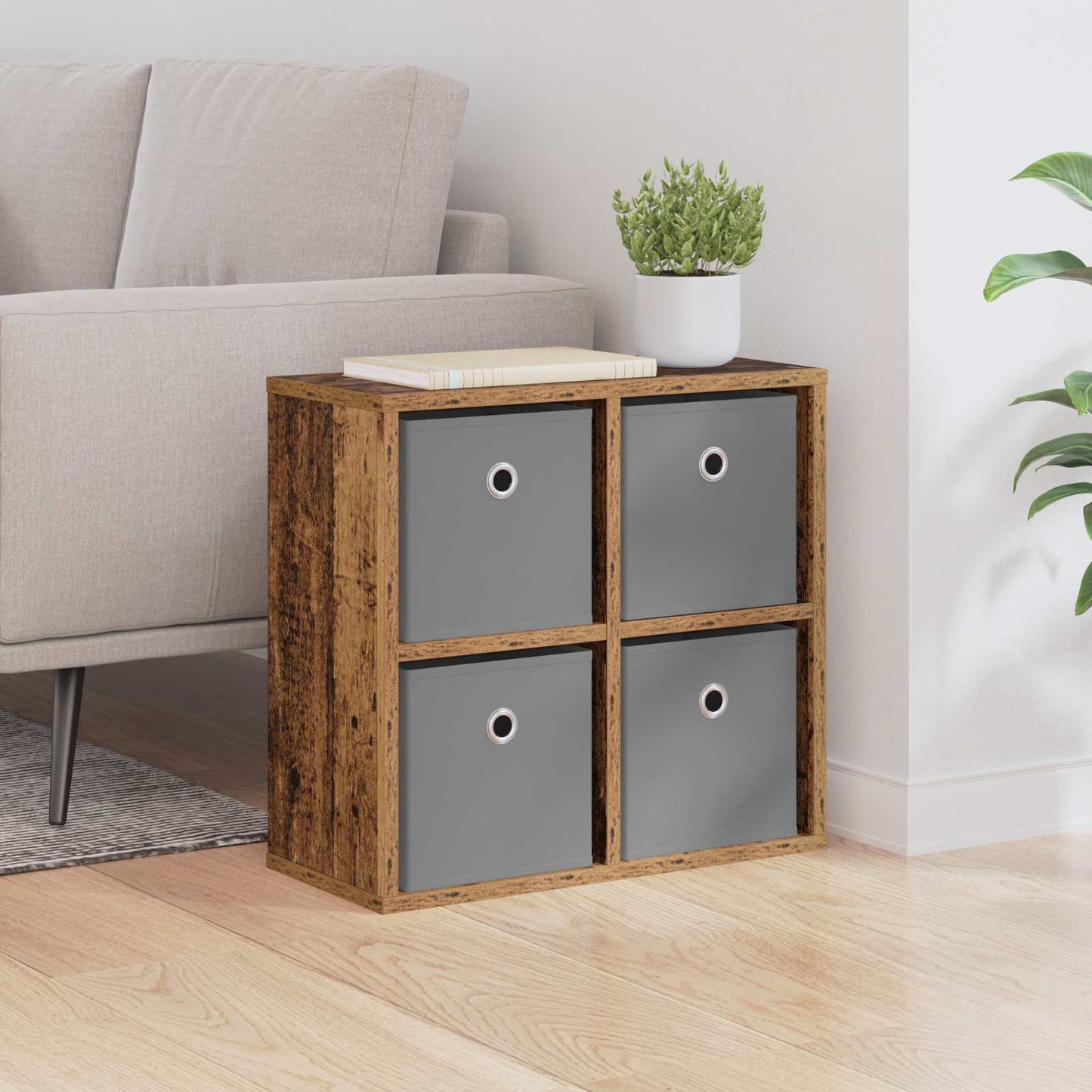 Sideboard med skuffe Gammelt træ 49,5 x 22 x 47 cm