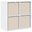 Sideboard med skuffe Hvid 59,5 x 27 x 57 cm