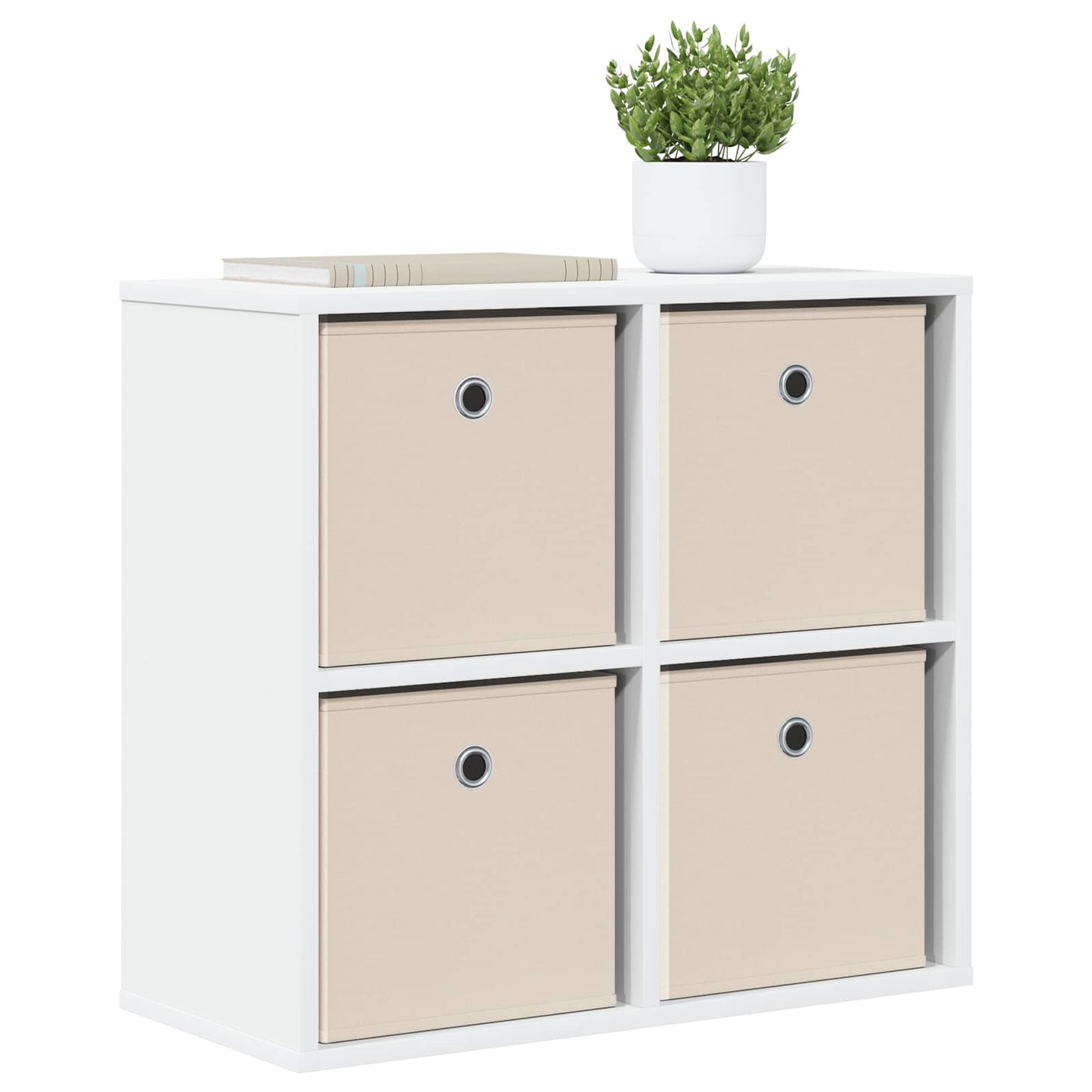 Sideboard med skuffe Hvid 59,5 x 27 x 57 cm