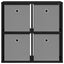 Sideboard med skuffe Sort eg 59,5 x 27 x 57 cm