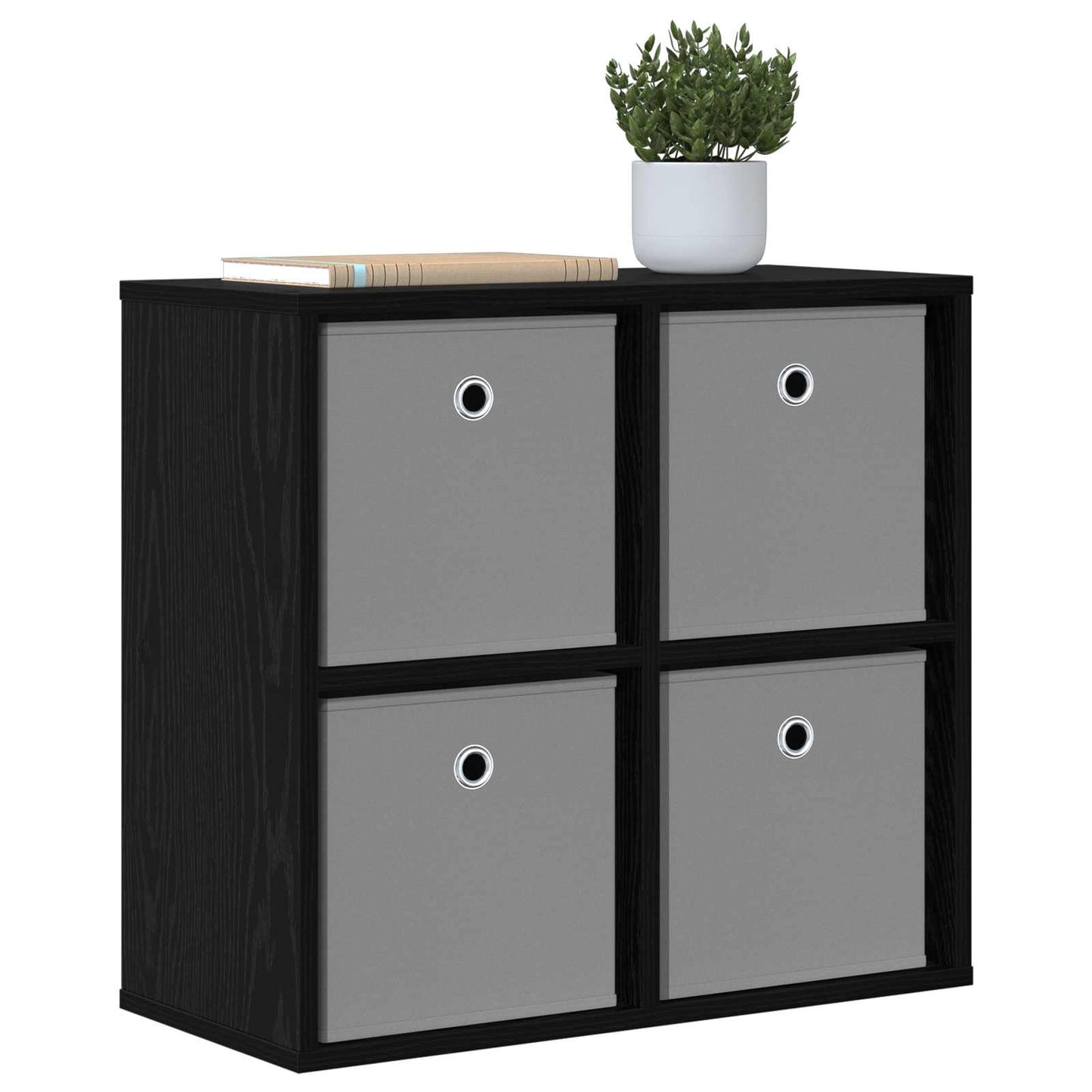 Sideboard med skuffe Sort eg 59,5 x 27 x 57 cm