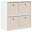 Sideboard med skuffe Hvid 68,5 x 32 x 67 cm