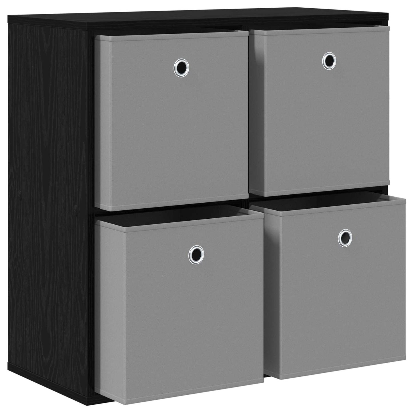 Sideboard med skuffe Sort eg 68,5 x 32 x 67 cm
