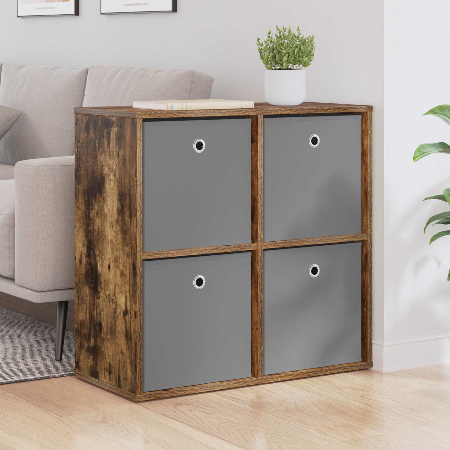 Sideboard med skuffe Røget eg 68,5 x 32 x 67 cm