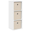 Sideboard med skuffe Hvid 25,5 x 22 x 69,5 cm