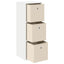 Sideboard med skuffe Hvid 30,5 x 27 x 84,5 cm