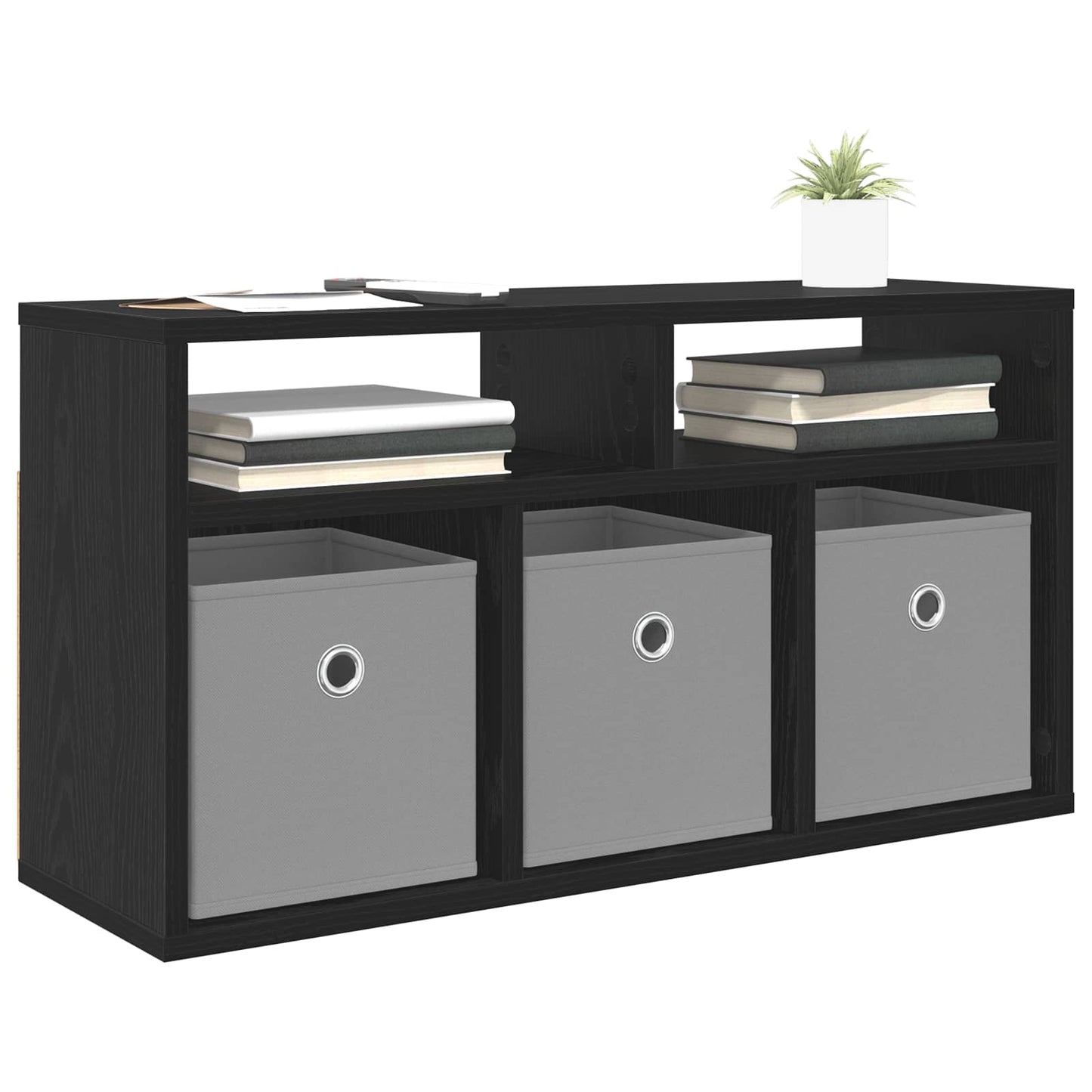 Lavbord med skuffe Sort eg 72 x 22,5 x 38 cm