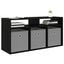 Lavbord med skuffe Sort eg 87 x 27,5 x 43 cm