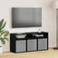 Lavbord med skuffe Sort eg 102 x 32 x 48,5 cm