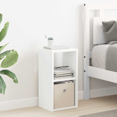 Sengebord med skuffe Hvid 25,5 x 22 x 49,5 cm Konstrueret træ