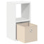 Sengebord 2 pcs Hvid 25,5 x 22 x 49,5 cm Konstrueret træ