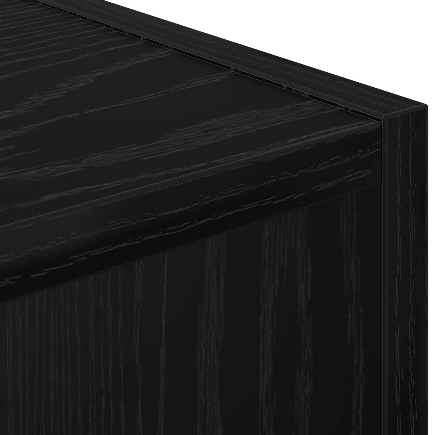 Sengebord 2 pcs Sort eg 25,5 x 22 x 49,5 cm Konstrueret træ
