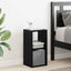 Sengebord 2 pcs Sort eg 25,5 x 22 x 49,5 cm Konstrueret træ