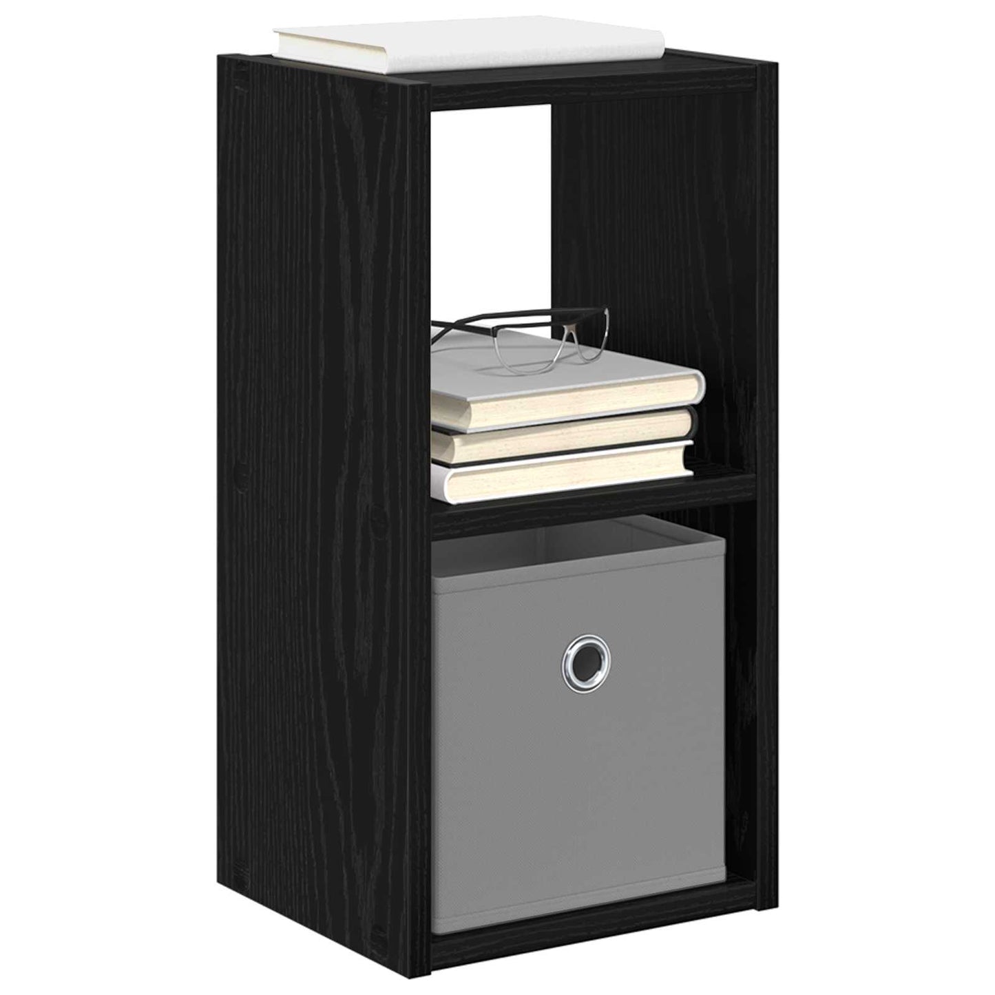 Sengebord 2 pcs Sort eg 25,5 x 22 x 49,5 cm Konstrueret træ