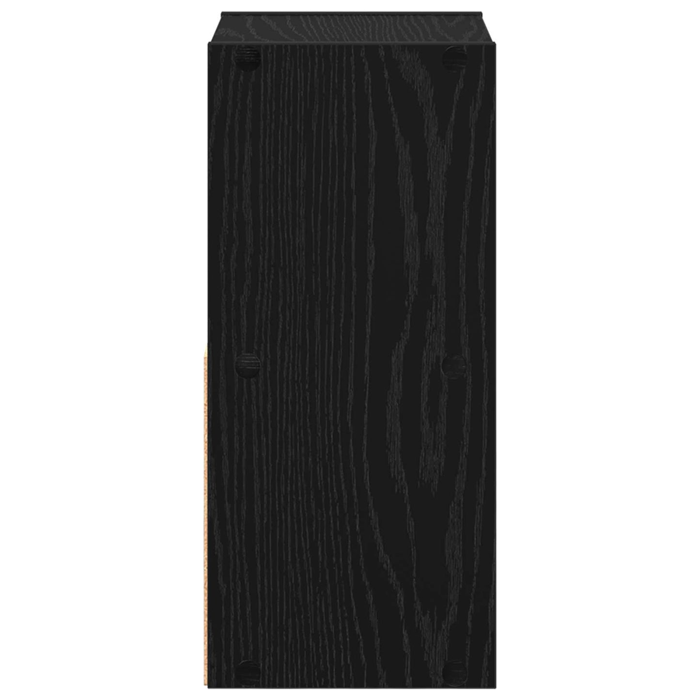 Sengebord 2 pcs Sort eg 25,5 x 22 x 49,5 cm Konstrueret træ