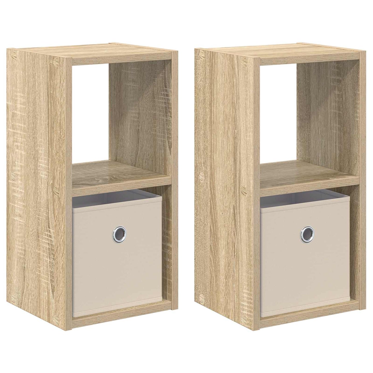 Sengebord 2 stk. Sonoma eg 25,5 x 22 x 49,5 cm Konstrueret træ