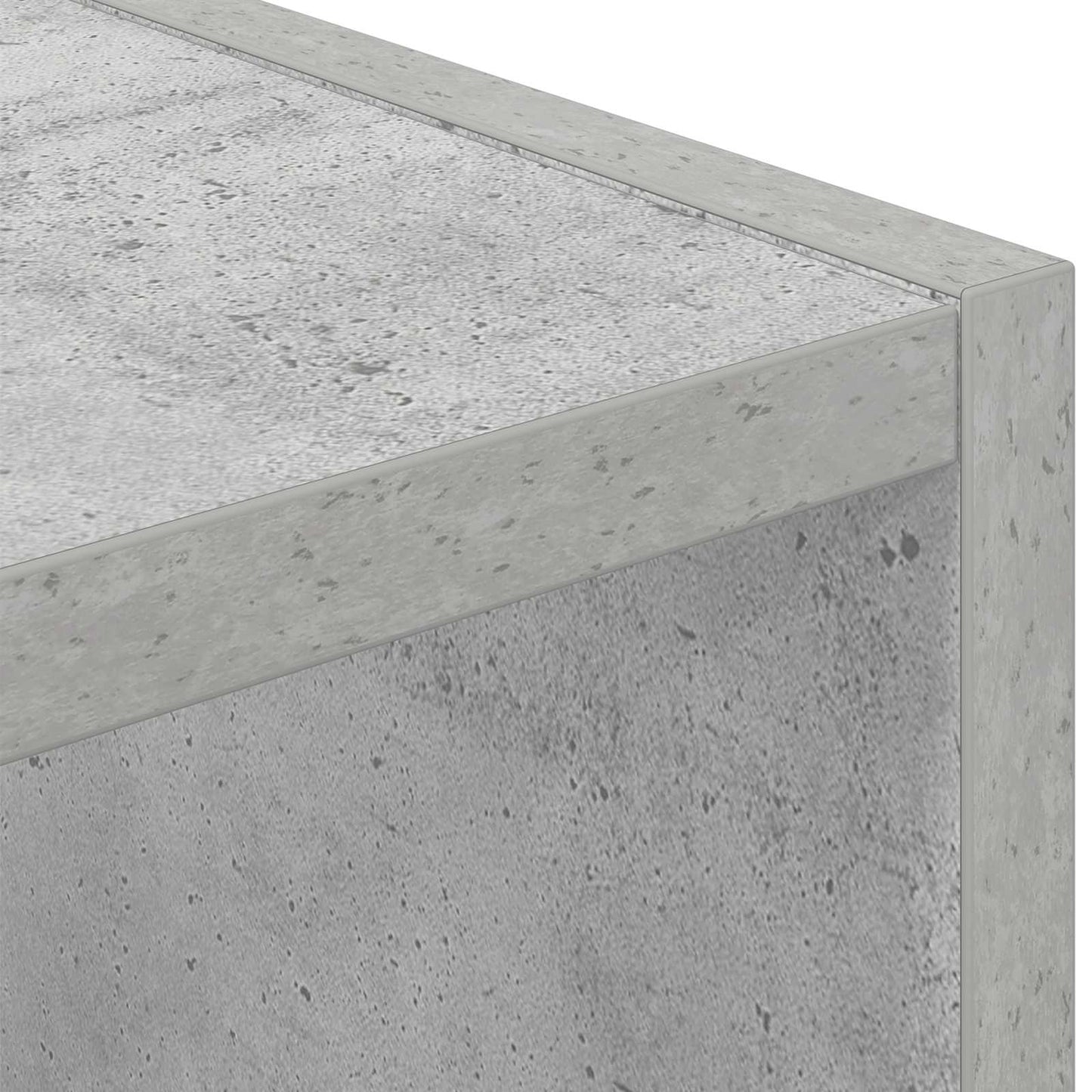 Sengebord 2 pcs Beton Grå 25,5 x 22 x 49,5 cm Konstrueret træ