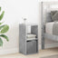 Sengebord 2 pcs Beton Grå 25,5 x 22 x 49,5 cm Konstrueret træ