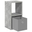 Sengebord 2 pcs Beton Grå 25,5 x 22 x 49,5 cm Konstrueret træ