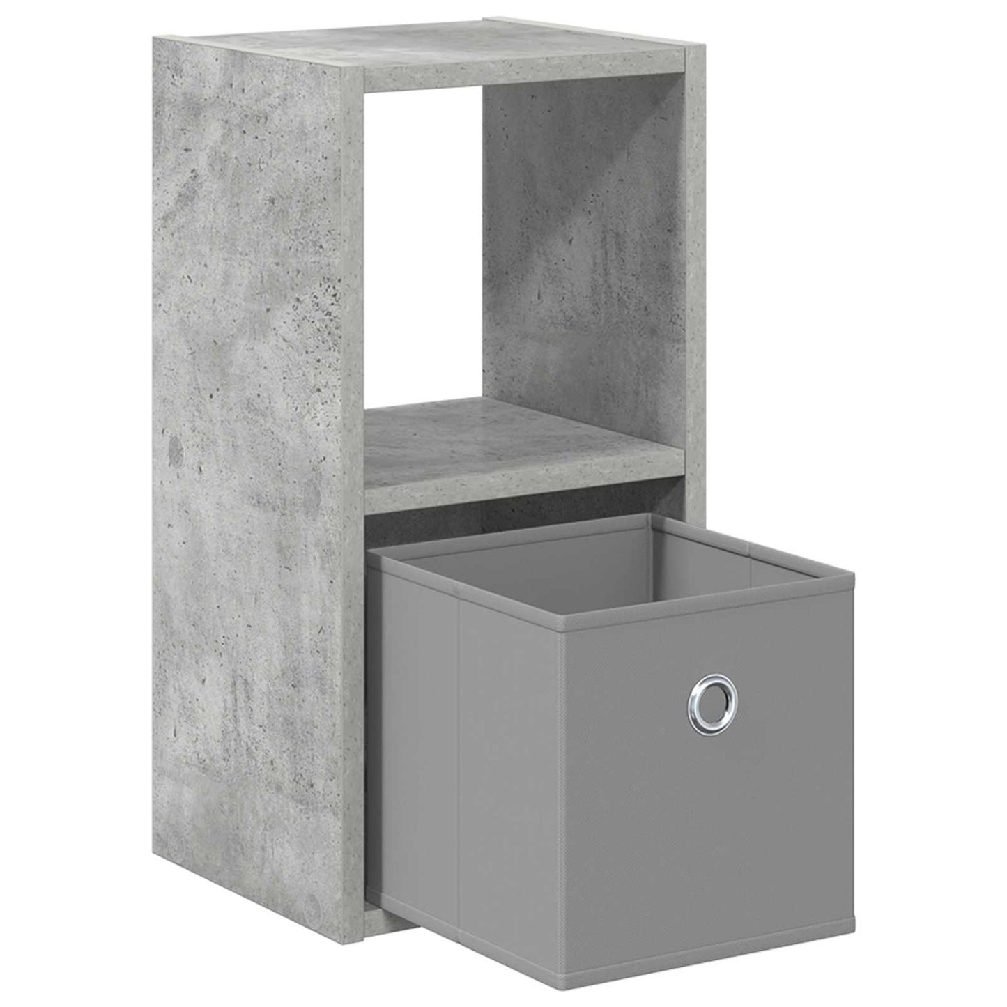 Sengebord 2 pcs Beton Grå 25,5 x 22 x 49,5 cm Konstrueret træ