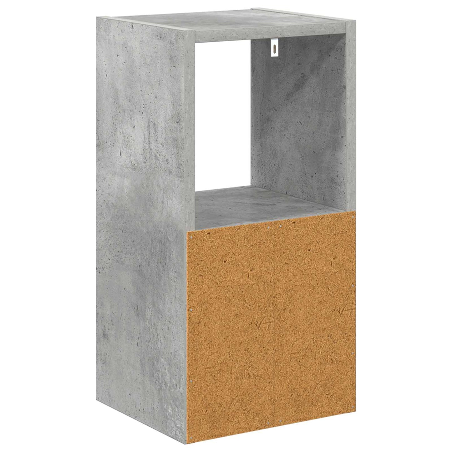 Sengebord 2 pcs Beton Grå 25,5 x 22 x 49,5 cm Konstrueret træ