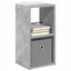 Sengebord 2 pcs Beton Grå 25,5 x 22 x 49,5 cm Konstrueret træ