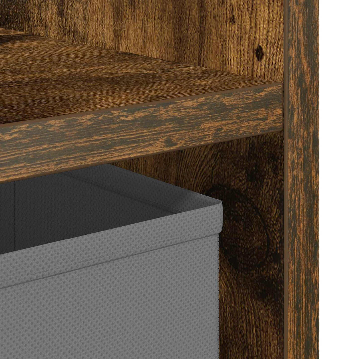 Sengebord 2 pcs Røget eg 25,5 x 22 x 49,5 cm Konstrueret træ