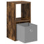 Sengebord 2 pcs Røget eg 25,5 x 22 x 49,5 cm Konstrueret træ