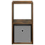 Sengebord 2 pcs Røget eg 25,5 x 22 x 49,5 cm Konstrueret træ
