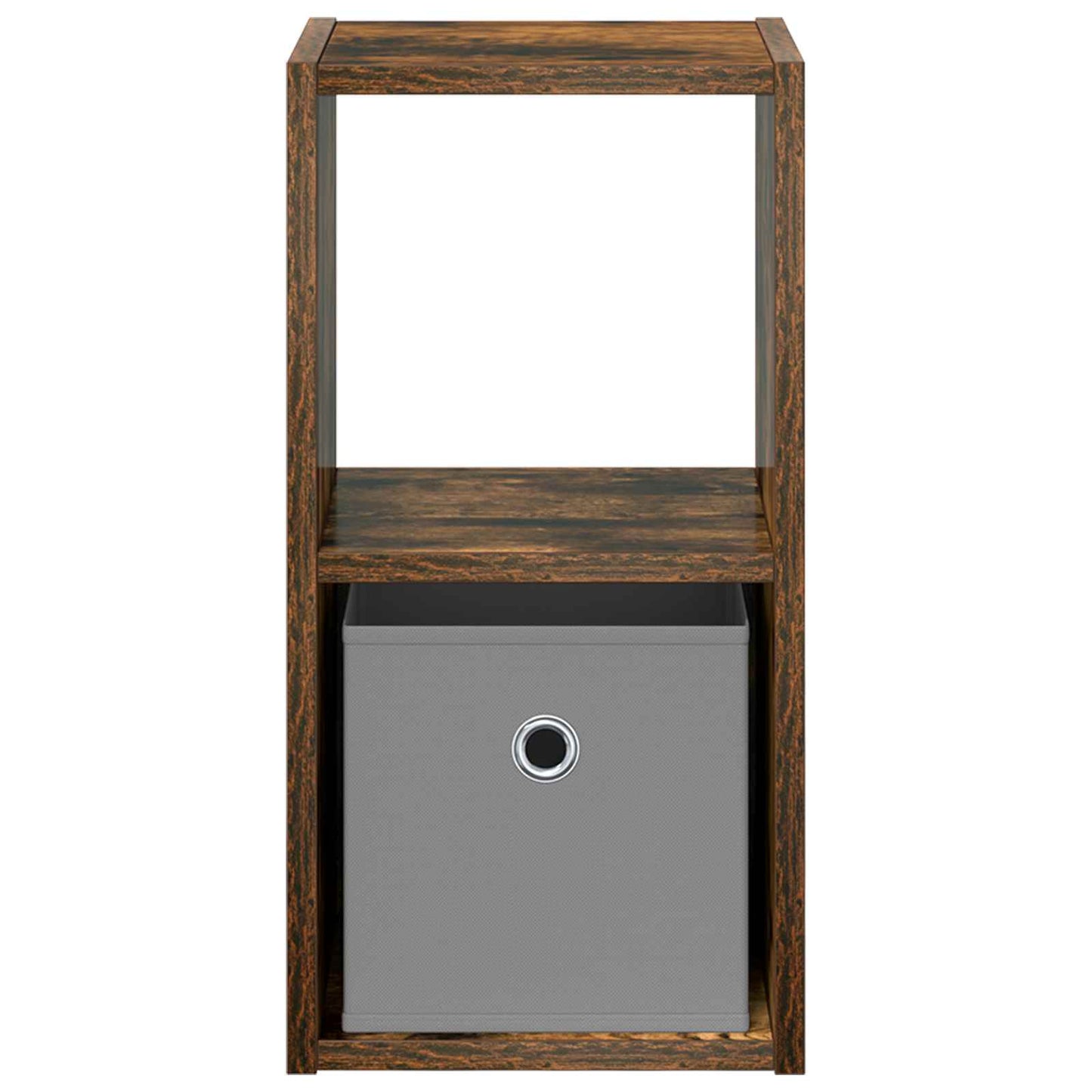 Sengebord 2 pcs Røget eg 25,5 x 22 x 49,5 cm Konstrueret træ