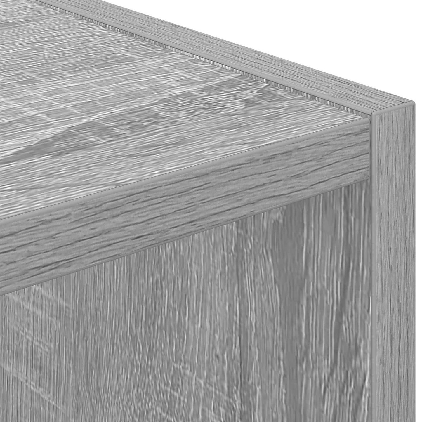 Sengebord 2 pcs Grå Sonoma 25,5 x 22 x 49,5 cm Konstrueret træ