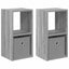Sengebord 2 pcs Grå Sonoma 25,5 x 22 x 49,5 cm Konstrueret træ