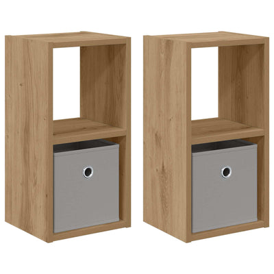 Sengebord med skuffe 2 pcs Artisan Egetræ 25,5 x 22 x 49,5 cm