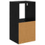 Sengebord 2 pcs Sort eg 30,5 x 27 x 59,5 cm Konstrueret træ