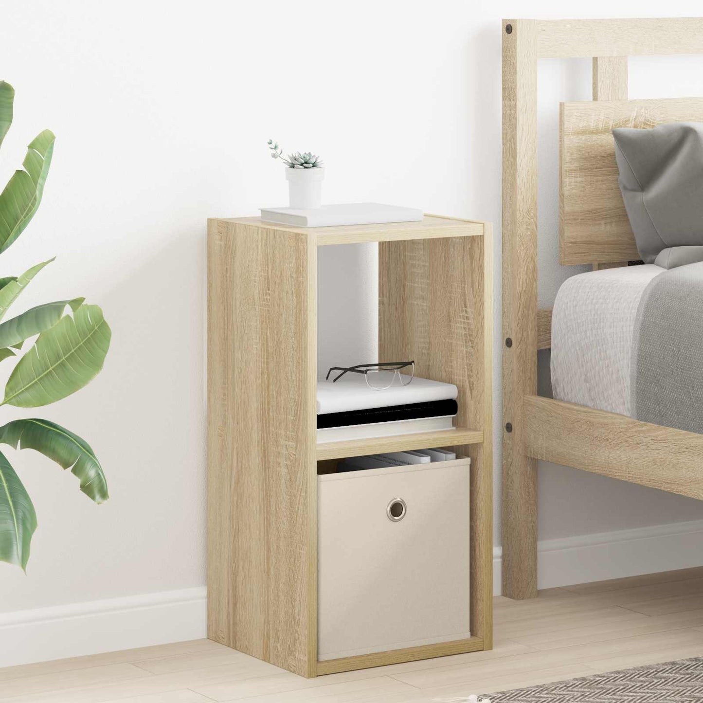 Sengebord 2 pcs Sonoma eg 30,5 x 27 x 59,5 cm Konstrueret træ