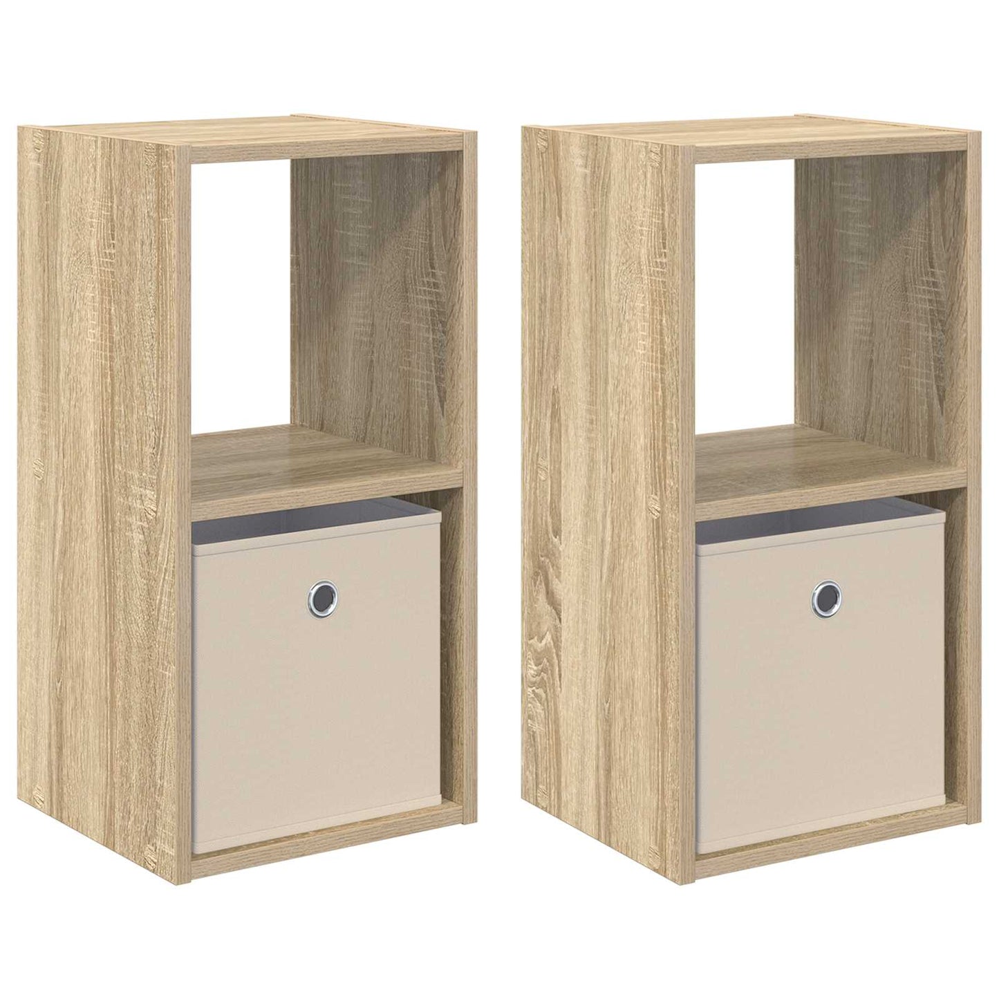 Sengebord 2 pcs Sonoma eg 30,5 x 27 x 59,5 cm Konstrueret træ