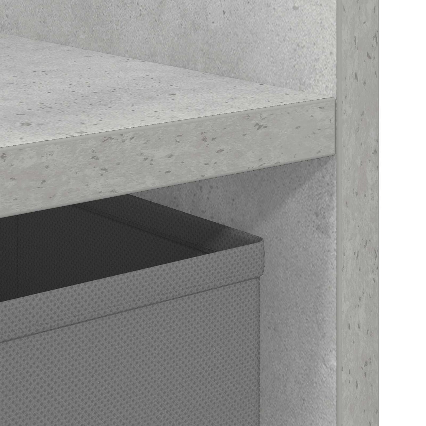 Sengebord 2 pcs Beton Grå 30,5 x 27 x 59,5 cm Konstrueret træ