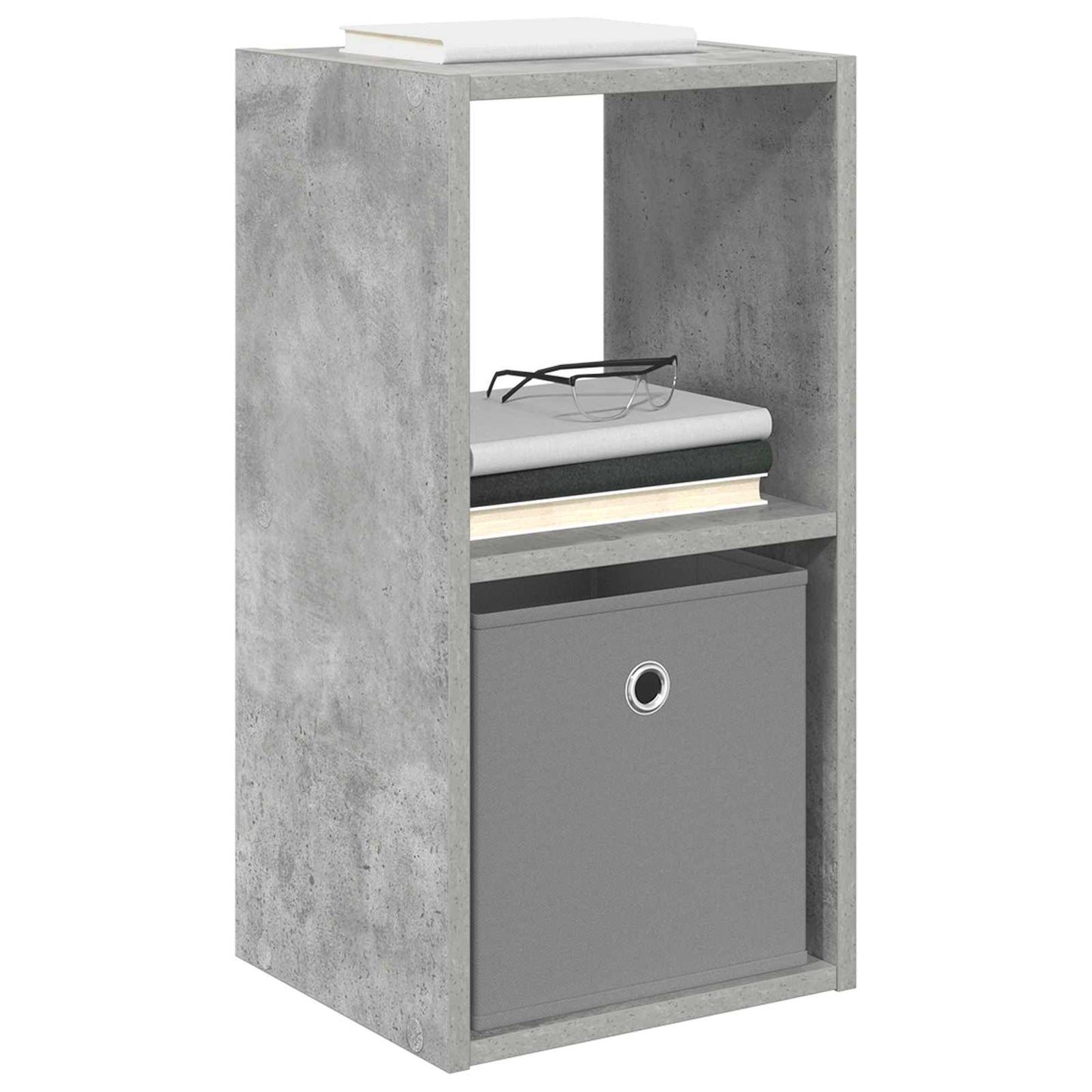 Sengebord 2 pcs Beton Grå 30,5 x 27 x 59,5 cm Konstrueret træ