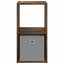 Sengebord 2 pcs Røget eg 30,5 x 27 x 59,5 cm Konstrueret træ