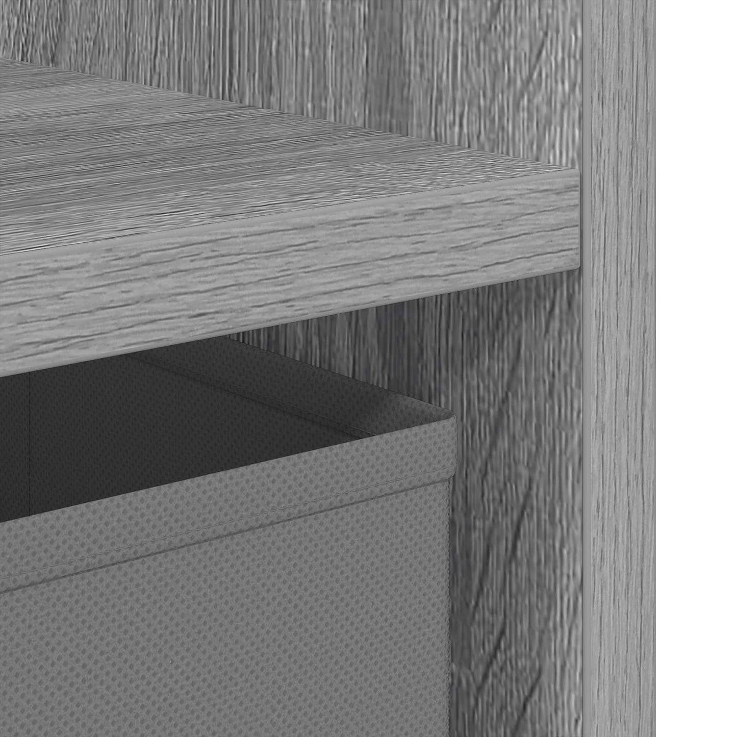 Sengebord 2 pcs Grå Sonoma 30,5 x 27 x 59,5 cm Konstrueret træ