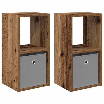 Sengebord 2 pcs Gammelt træ 30,5 x 27 x 59,5 cm Konstrueret træ