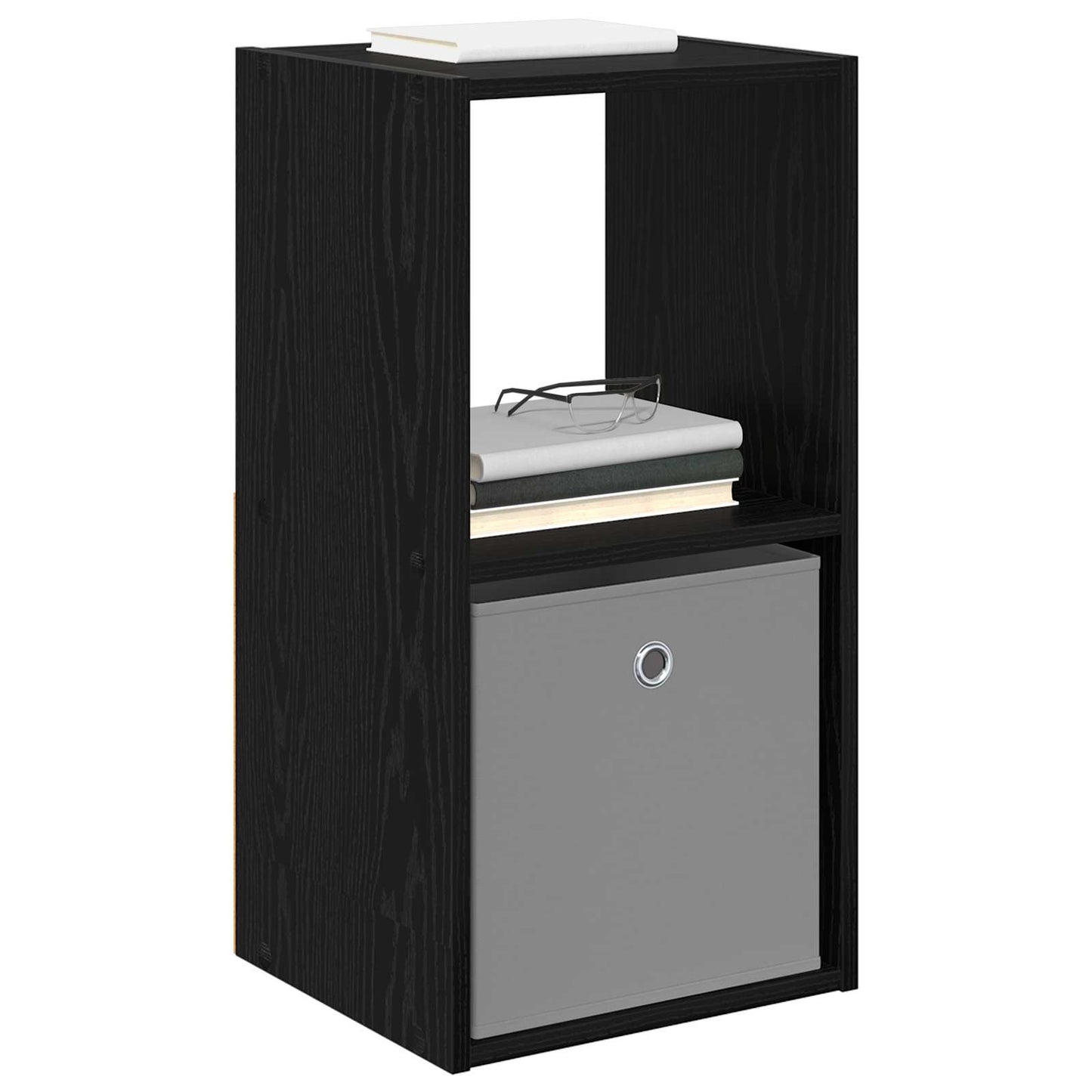 Sengebord med skuffe Sort eg 35 x 32 x 68,5 cm Konstrueret træ