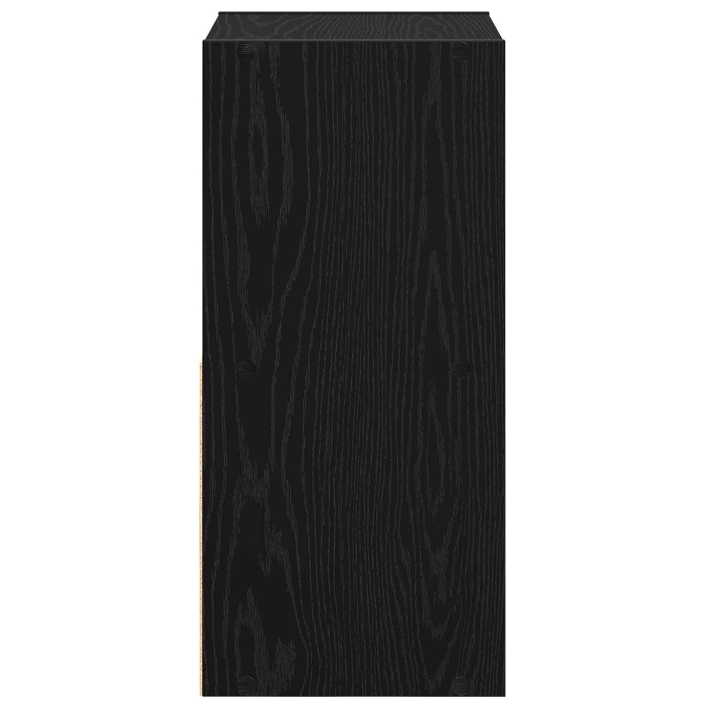 Sengebord med skuffe Sort eg 35 x 32 x 68,5 cm Konstrueret træ