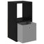 Sengebord 2 pcs Sort eg 35 x 32 x 68,5 cm Konstrueret træ