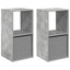 Sengebord 2 stk. Beton Grå 35 x 32 x 68,5 cm Konstrueret træ